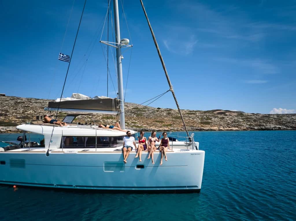 Shared Catamaran Sailing Trip to Spinalonga & Kolokitha